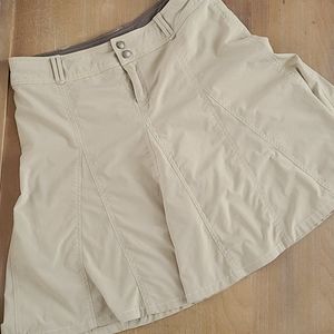Athleta Khaki Lined Circle Skirt Size 10